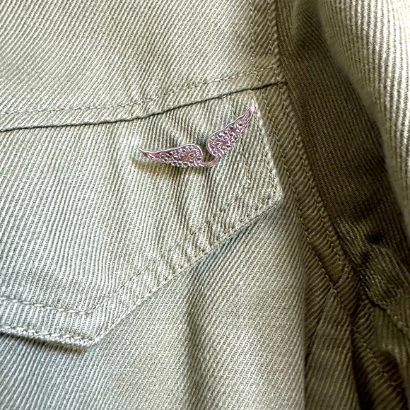 Zadig & Voltaire. Khaki cotton twill jacket / Jean Shirt - Picture 6 of 13